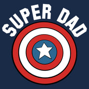 Men's Marvel Super Dad Captain America Shield  Adult T-Shirt