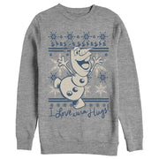 Women's Frozen Christmas Warm Hugs  Adult Sweatshirt