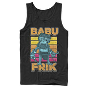 Men's Star Wars: The Rise of Skywalker Babu Frik Pop Art Portrait  Adult Tank Top