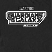 Men's Guardians of the Galaxy Vol. 3 Black and White Movie Logo  Adult T-Shirt