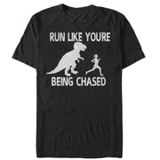 Women's CHIN UP Dinosaur Run  Adult Boyfriend Tee