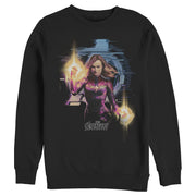 Men's Marvel Captain Marvel Fists Energy Blasts  Adult Sweatshirt