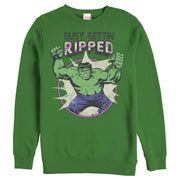 Men's Marvel Hulk Getting Ripped  Adult Sweatshirt