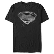 Men's Zack Snyder Justice League Superman Silver Logo  Adult T-Shirt