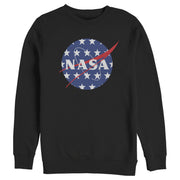 Men's NASA American Flag Large Stars Logo  Adult T-Shirt