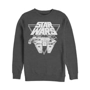 Men's Star Wars The Last Jedi Millennium Falcon Triangle  Adult Sweatshirt