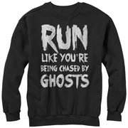 Women's CHIN UP Run You're Being Chased by Ghosts  Adult Sweatshirt