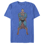 Men's Superman Bold Hero Pose  Adult T-Shirt