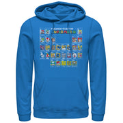 Men's Nintendo Periodic Table of Super Mario  Adult Pull Over Hoodie