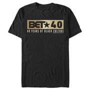 Men's BET Gold 40 Years of Black Culture  Adult T-Shirt