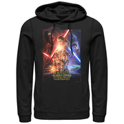 Men's Star Wars The Force Awakens Movie Poster  Adult Pull Over Hoodie