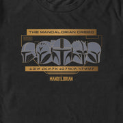 Men's Star Wars: The Mandalorian Creed Stylized Helmets  Adult T-Shirt