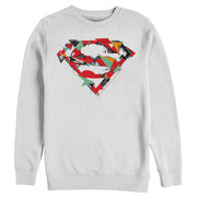 Men's Superman Logo Puzzle  Adult Sweatshirt