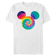 Men's Mickey & Friends Rainbow Tie-Dye Mickey Mouse Logo  Adult T-Shirt