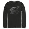 Men's Star Wars: The Mandalorian The Child Shadow  Adult Long Sleeve Shirt