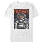 Men's NASA Astronaut Moon Reflection Vintage Retro  Adult T-Shirt