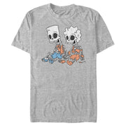 Men's The Simpsons Skeleton Bart and Lisa  Adult T-Shirt