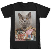 Men's Lost Gods Monocle and Medals Cat  Adult T-Shirt