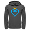 Men's Kingdom Hearts 1 Blue Heart  Adult Pull Over Hoodie