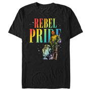 Men's Star Wars C-3PO and R2-D2 Rebel Pride  Adult T-Shirt