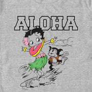 Men's Betty Boop Aloha Surfer  Adult T-Shirt