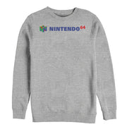 Men's Nintendo Classic N64 Logo Text  Adult Sweatshirt