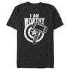 Men's Marvel Avengers: Endgame Captain America I Am Worthy Mjolnir Shield  Adult T-Shirt