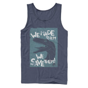 Men's Jurassic World: Fallen Kingdom We Save Them  Adult Tank Top