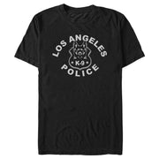 Men's LAPD Los Angeles K-9 Police in Silver  Adult T-Shirt