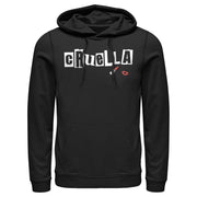 Men's Cruella Lipstick Logo  Adult Pull Over Hoodie