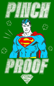 Men's Superman St. Patrick's Day Pinch Proof Man of Steel  Adult T-Shirt