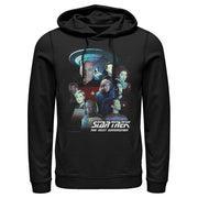 Men's Star Trek: The Next Generation Starfleet Classic Color Crew Poster  Adult Pull Over Hoodie