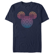 Men's Mickey & Friends Colorful Mandala Mickey Mouse Logo  Adult T-Shirt