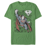 Men's Superman Daily Planet Newspaper  Adult T-Shirt