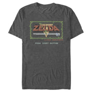 Men's Nintendo Zelda 8-Bit Title Screen  Adult T-Shirt