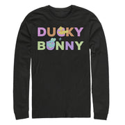 Men's Toy Story Ducky & Bunny Rainbow Text  Adult Long Sleeve Shirt