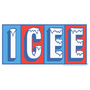 Men's ICEE Classic Red and Blue Logo  Adult T-Shirt