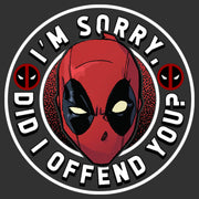 Men's Marvel Deadpool I'm Sorry Did I Offend You?  Adult T-Shirt