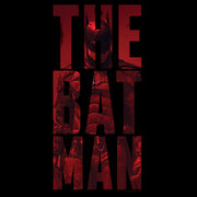 Men's The Batman Red Standing Portrait  Adult T-Shirt