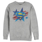 Men's Superman Logo Patriotic  Adult Sweatshirt