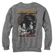 Men's Star Wars The Force Awakens Distressed  Adult Sweatshirt