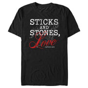 Men's Pirates of the Caribbean: Curse of the Black Pearl Sticks and Stones Love  Adult T-Shirt