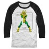 Men's Marvel Loki Periodic Table  Adult Baseball Tee