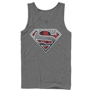 Men's Superman Logo Grunge  Adult Tank Top