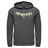 Men's Batman Logo Messy Text  Adult Pull Over Hoodie