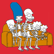 Men's The Simpsons Skeleton Family Couch  Adult T-Shirt