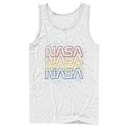 Men's NASA Rainbow Repeat Logo  Adult Tank Top