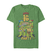 Men's Teenage Mutant Ninja Turtles 16th Birthday Pizza Party  Adult T-Shirt