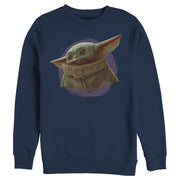 Men's Star Wars: The Mandalorian The Child Circle Halo  Adult Sweatshirt