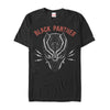 Men's Marvel Black Panther Lightning Bolt Mask  Adult T-Shirt